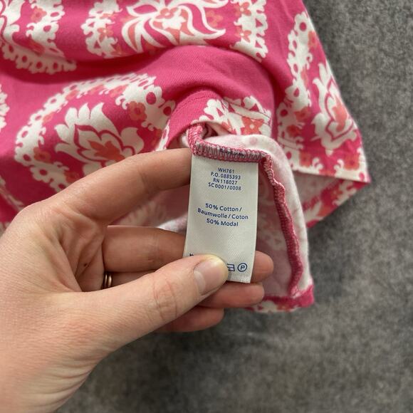 Boden Weekend Jersey Dress Womens 4 Pink Floral Stretch Vacation Beach - Picture 7 of 8